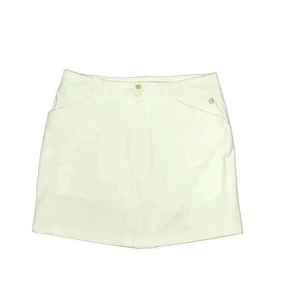 EUC! Lilly Pulitzer Luxletic Sybil cream stretch skort w/ pockets, sz 12 - Picture 7 of 8